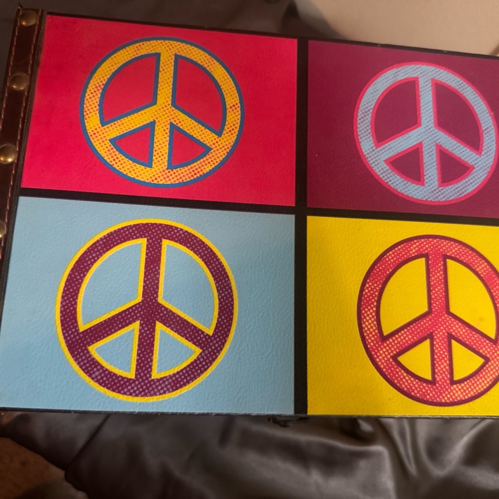 Colorful Peace Sign Storage Box - Picture 4 of 10